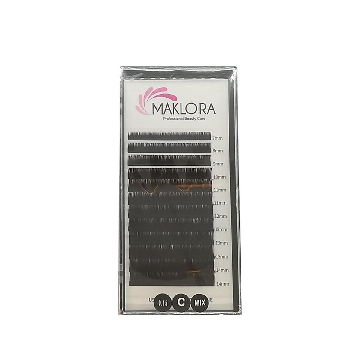 Maklora Eyelash Extensions C Curl 0.07 Thickness Mix Type Silk Material