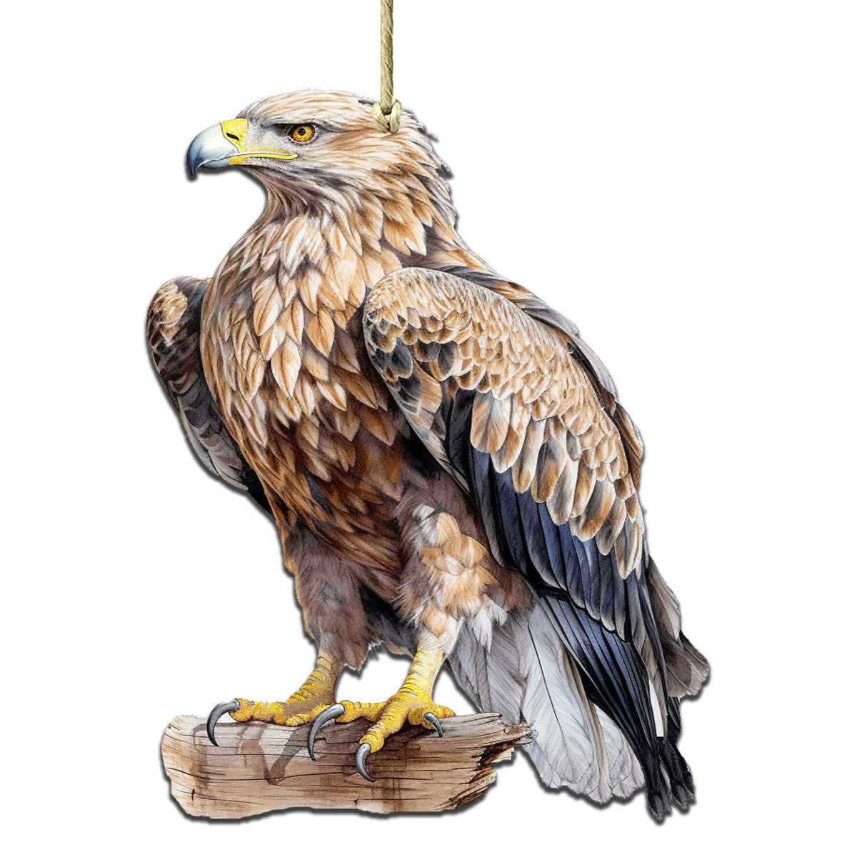 White-tailed Eagle Wooden Ornaments by G.Debrekht - Wildlife Holiday Decor - 8710101-1