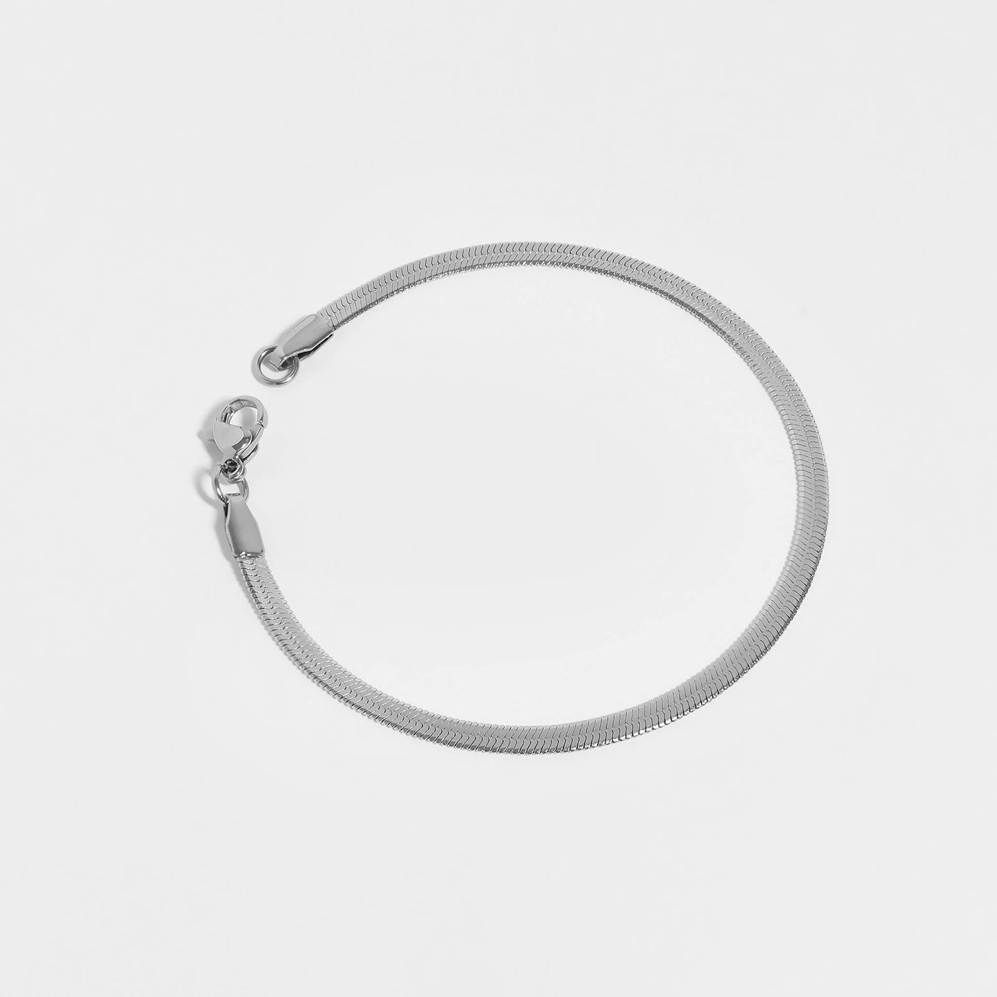 Bracelet en acier inoxydable maille chevrons