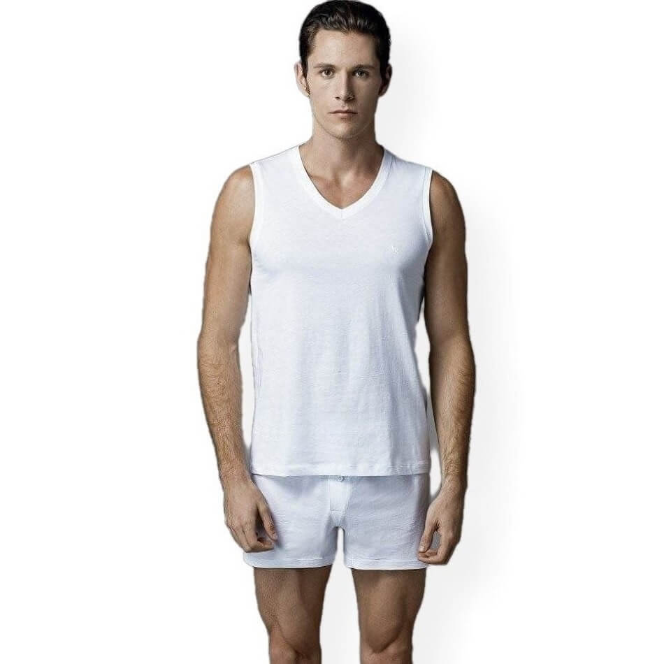 Eros ERS031 V-Neck T-Shirt 2-Pack Soft Daily Undershirts