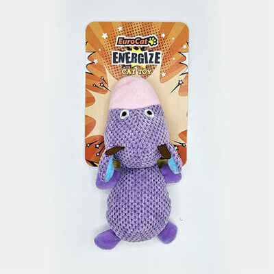 EuroCat Plush Purple Cow Cat Toy Soft Activity Toy 1 Piece