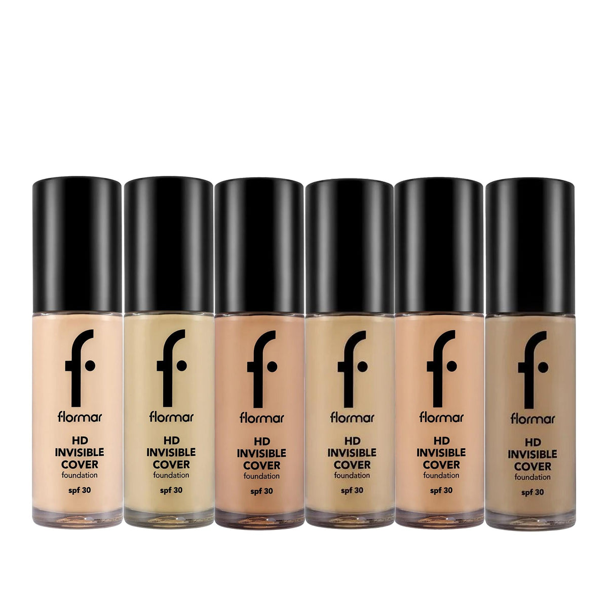Flormar Invisible Cover HD Foundation - Lightweight, SPF30 Sun Protection & Semi-Matte Finish