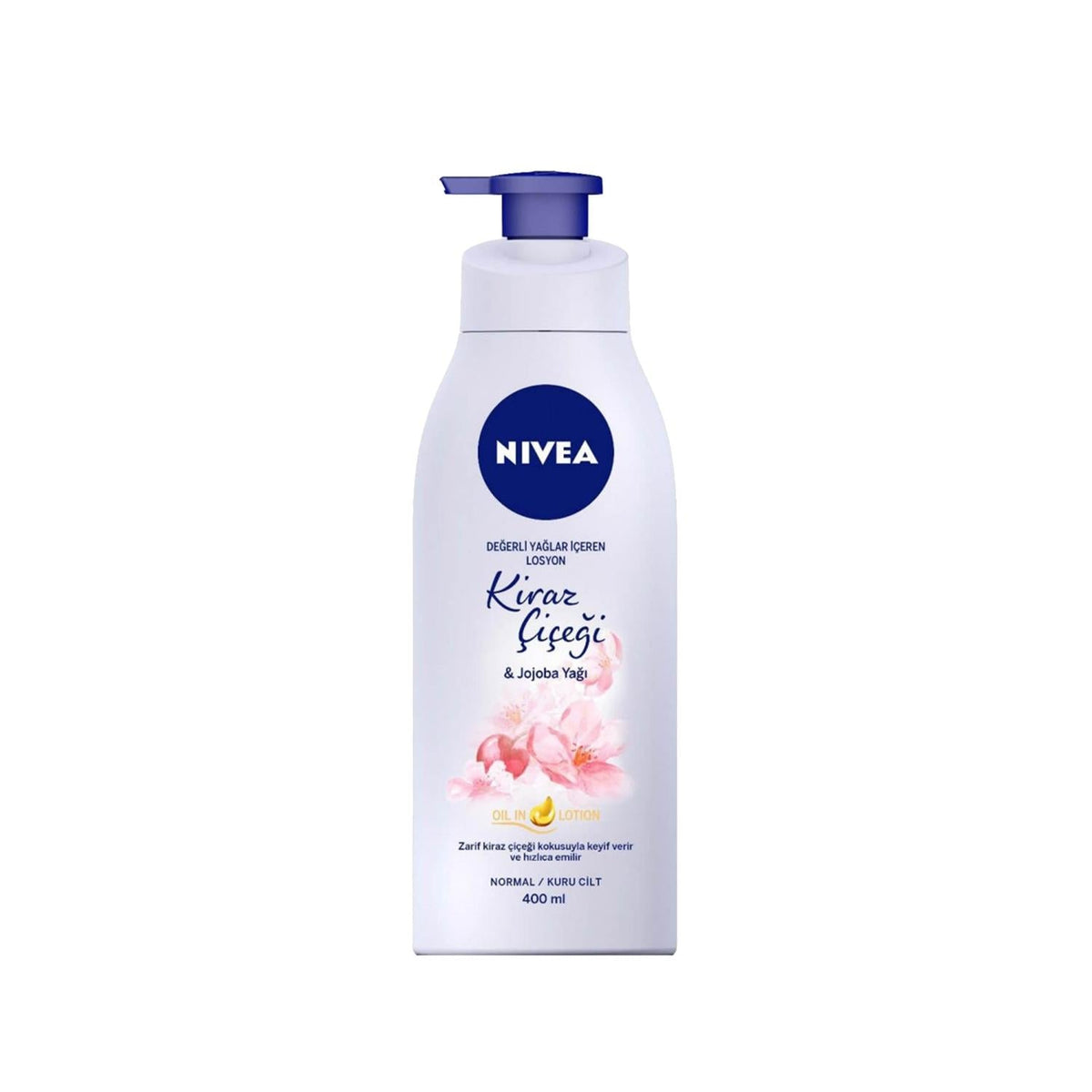 Nivea Cherry Blossom & Jojoba Oil Body Lotion 400ml - Moisturizing, Nourishing, and Hydrating Body Care
