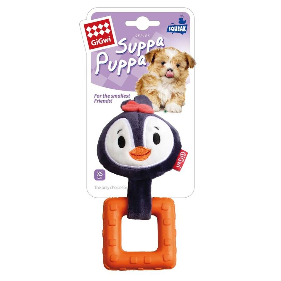 Gigwi Suppa Puppa Penguin Durable Teething Dog Toy 16 cm