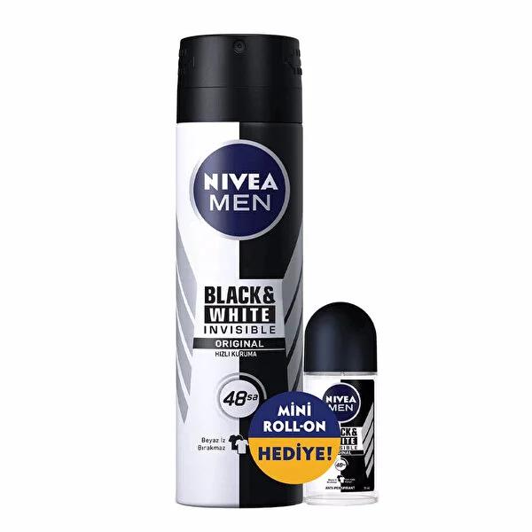 Nivea Men Black&White Deodorant - Long-Lasting Protection, Alcohol-Free, Dermatologically Tested - 5.07 fl oz