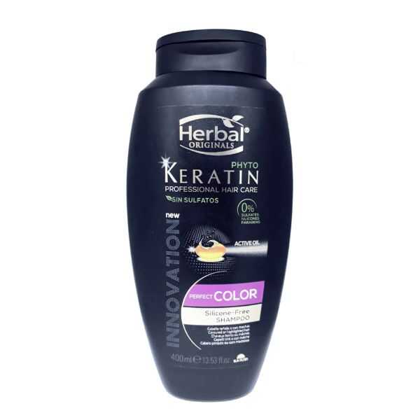 Herbal Phyto Keratin Perfect Color Shampoo for Color Care 400ml