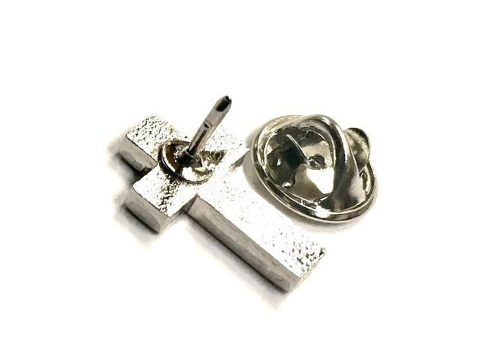 Silver cross lapel pin sweater gold brooch pin hat pin shirt pin tie pin for men man boys women girls catholic crucifix christ jewelry