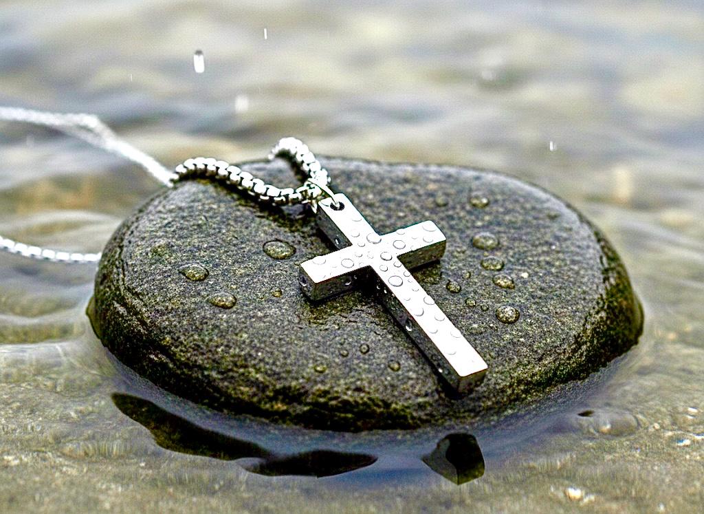 Sterling Silver Crucifix Cross Necklace – High-Gloss Finish