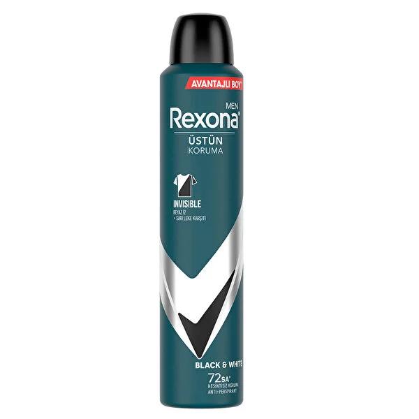 Rexona Men's Deodorant Spray 72h Invisible Black & White - Long Lasting Antiperspirant Protection