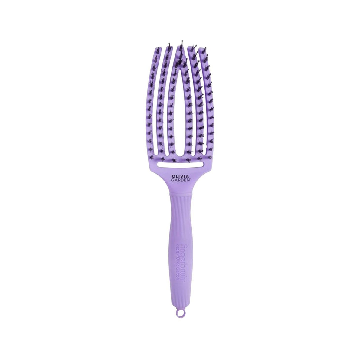 Olivia Garden Fingerbrush Care Iconic Boar Nylon Lavender M - Gentle Oral Care for Children & Sensitive Teeth