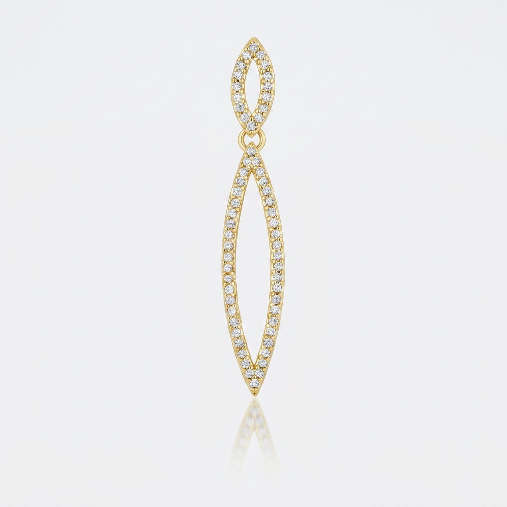 Avera Sara 1.2ct CZ Delicate Double Teardrop Drop Earrings
