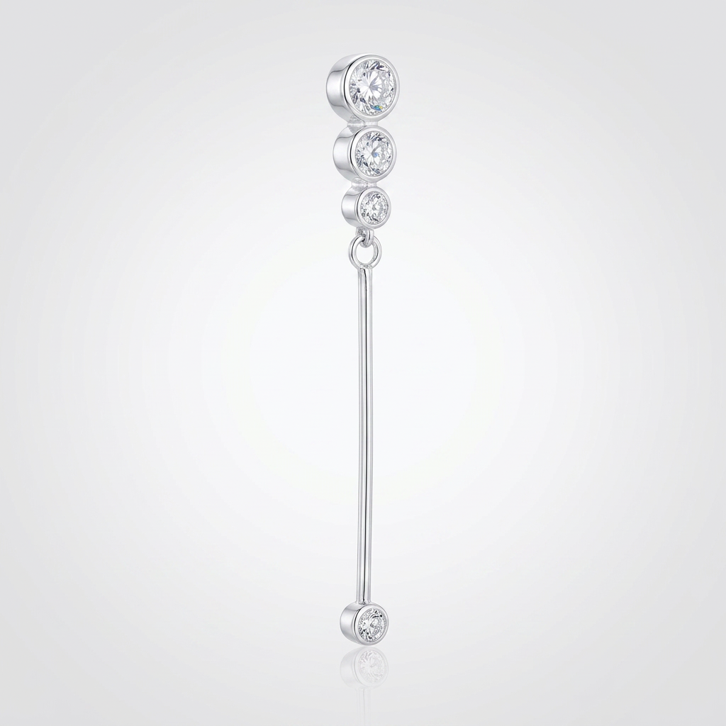 Avera 1.2Ct Graduated Plated Drop Cubic Zirconia Earrings