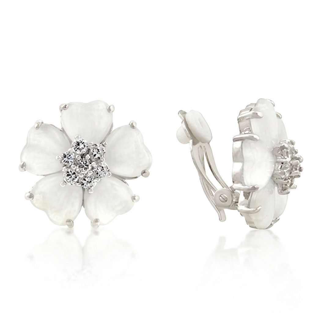 Avera Flower Nouveau Earrings Elegant Floral Jewelry
