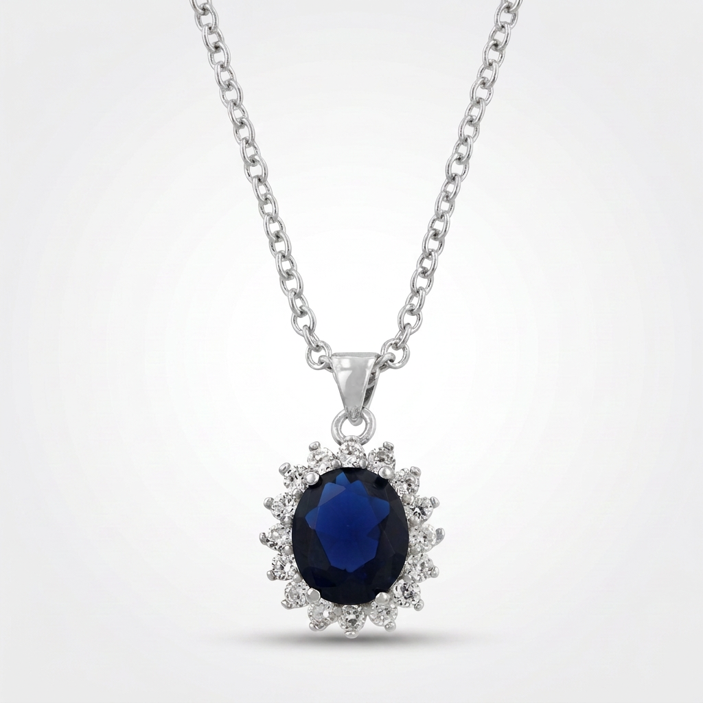 Avera Royal Wedding Pendant Elegant Blue Keepsake Necklace