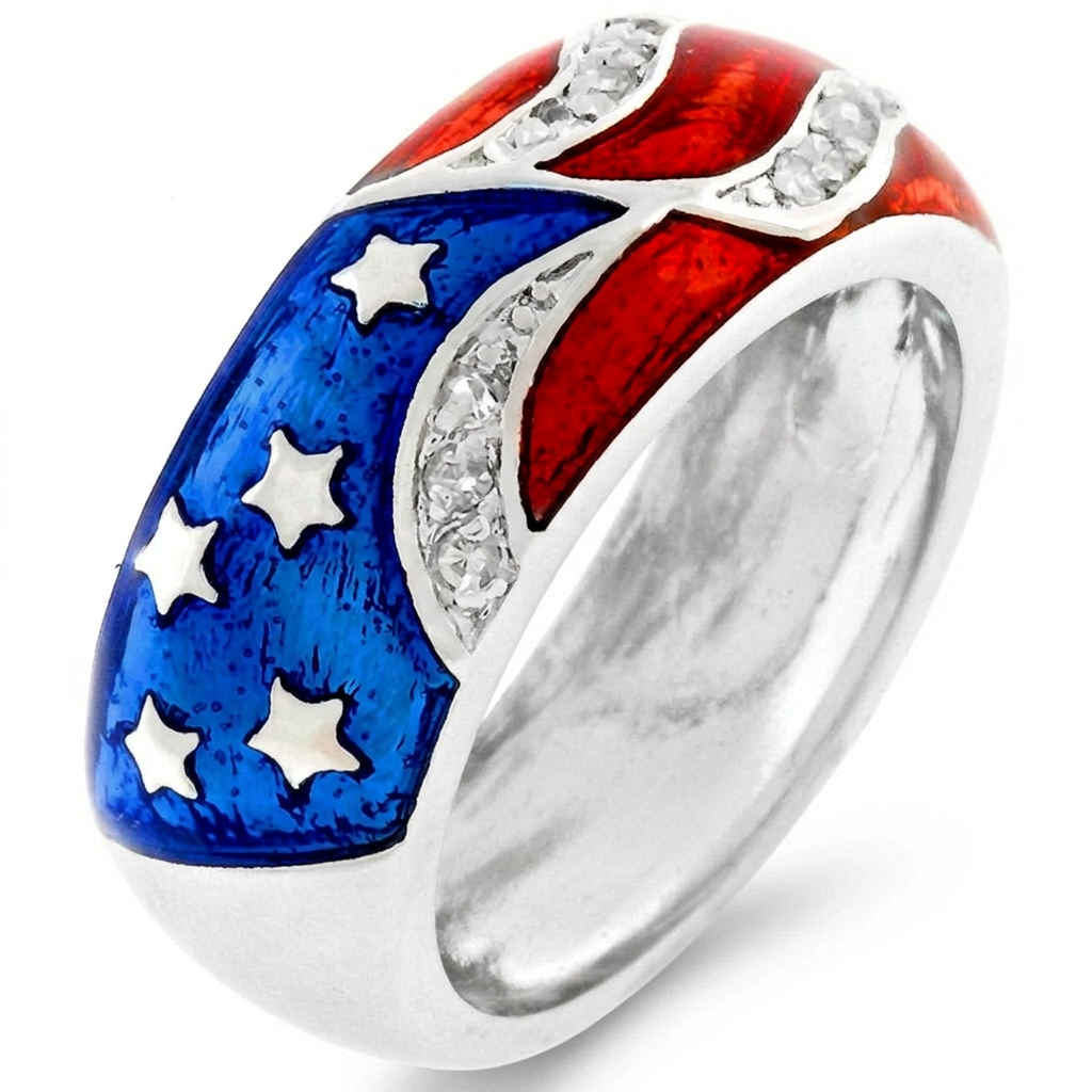 Avera Patriot Ring 5 Multi-Tone Statement Band