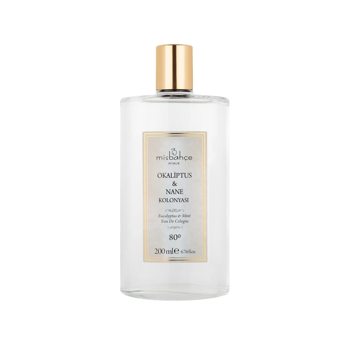 Misbahçe Traditional Turkish Cologne - Mint & Eucalyptus Fragrance, 200ml