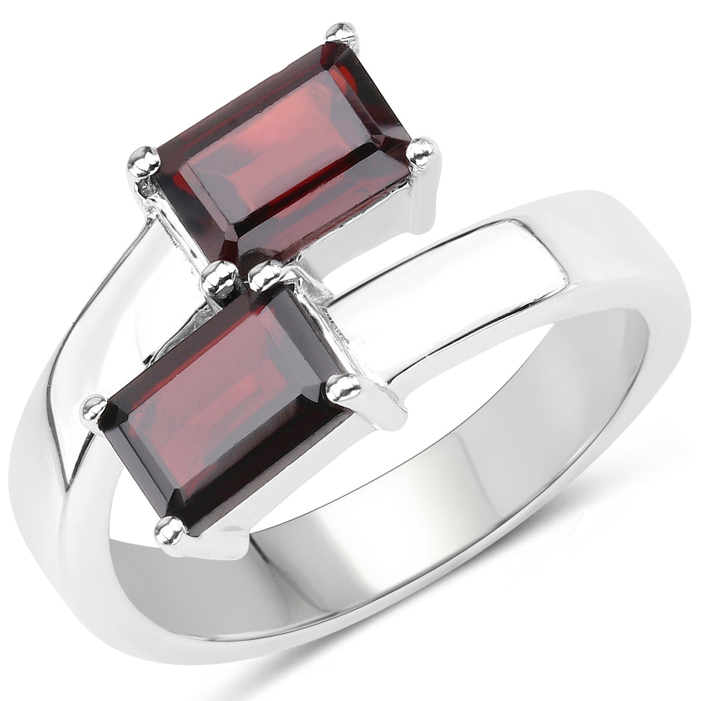 2.40 Carat Genuine Garnet .925 Sterling Silver Ring