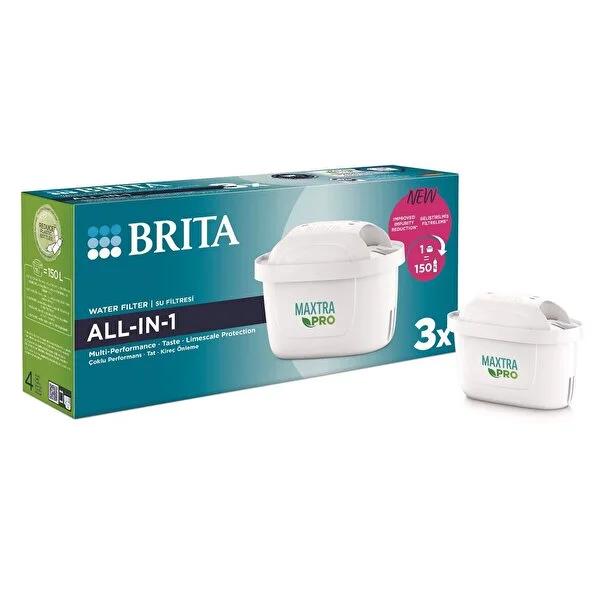 Brita Maxtra Pro All-in-1 Water Filter Cartridge - 3 Pack, Tap Water Purification, Compatible with All BRITA Jugs
