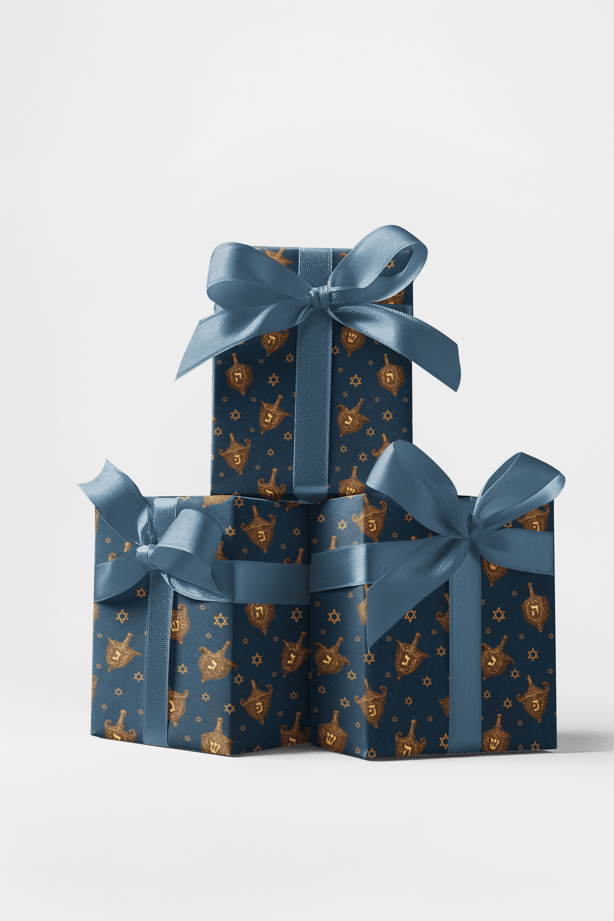 Gilded Dreidels Wrapping Paper