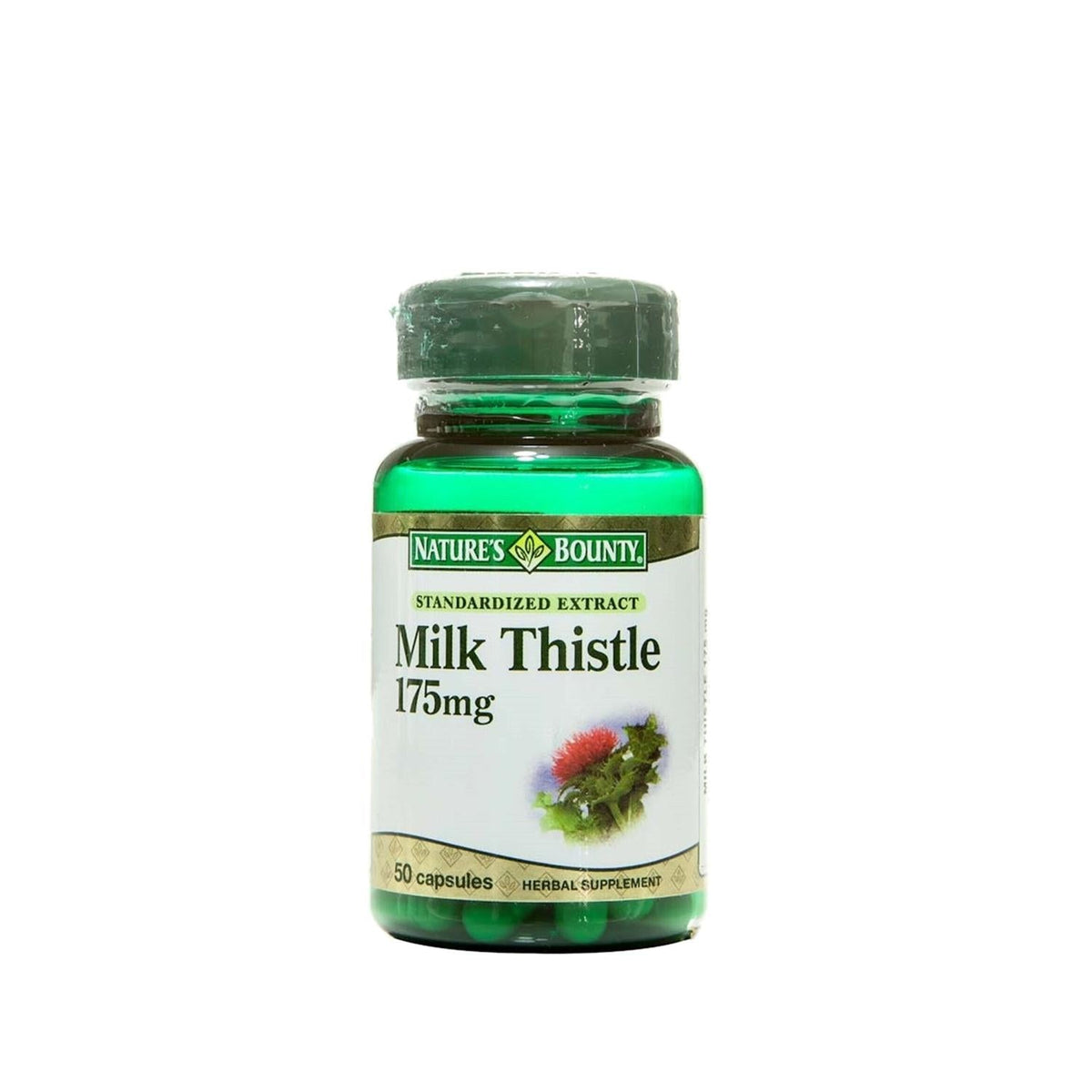 Nature's Bounty Milk Thistle 175mg - Liver Support Supplement, 50 Capsules