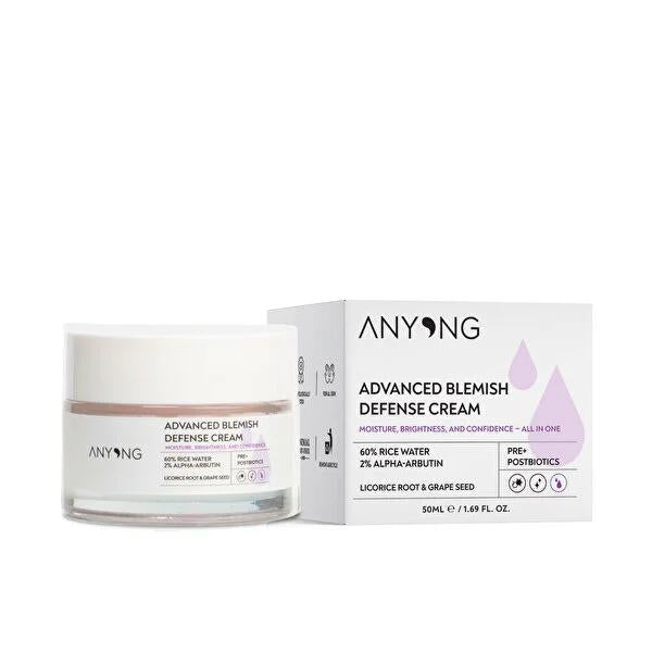 Anyong Advanced Blemish Defense Cream: Hydrating Rice Water Facial Moisturizer for Dark Spot Correction, Anti-Aging & Radiant Skin (50ml/1.69 fl oz)