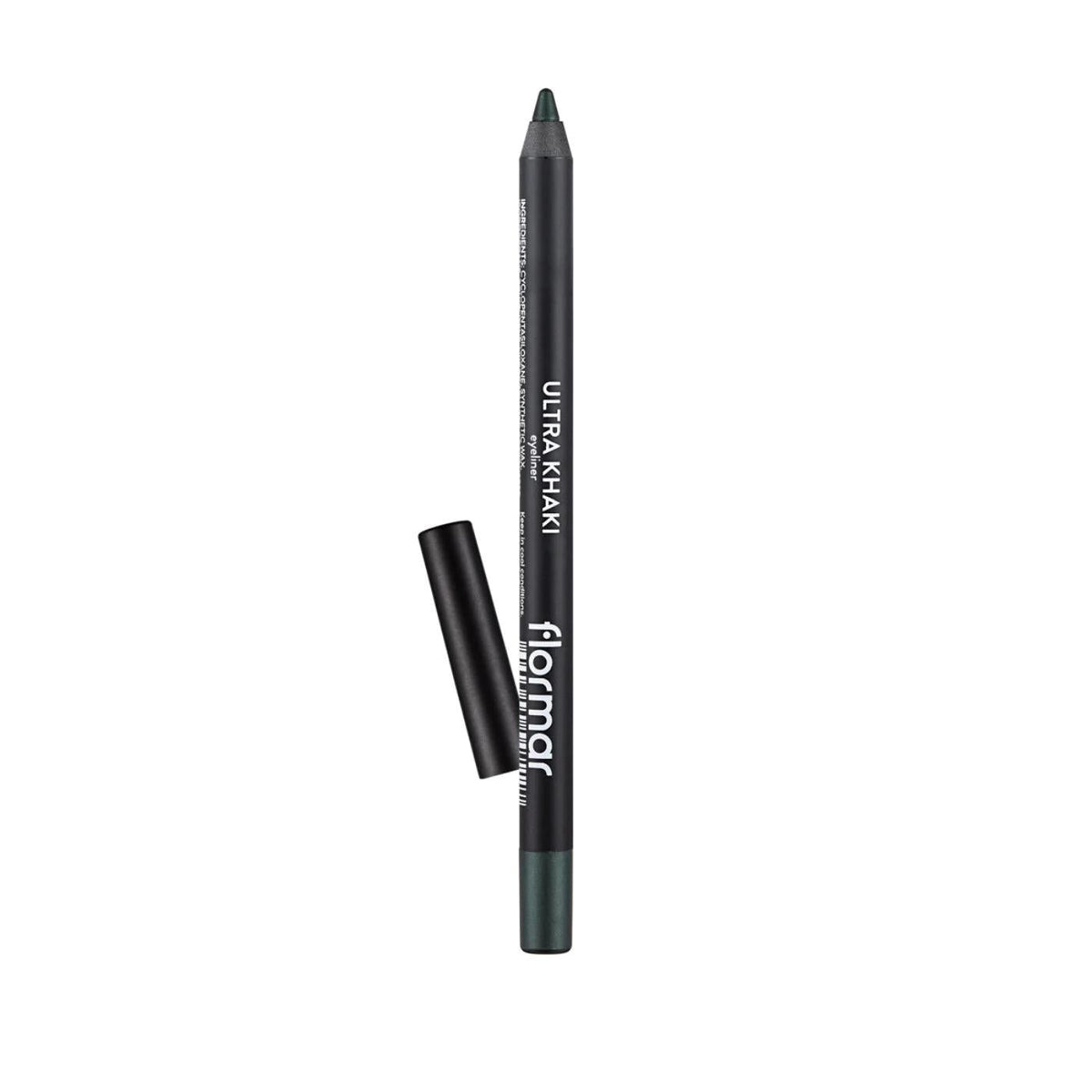 Flormar Ultra Eyeliner Pencil in Khaki, Smooth Glide - 1 Count