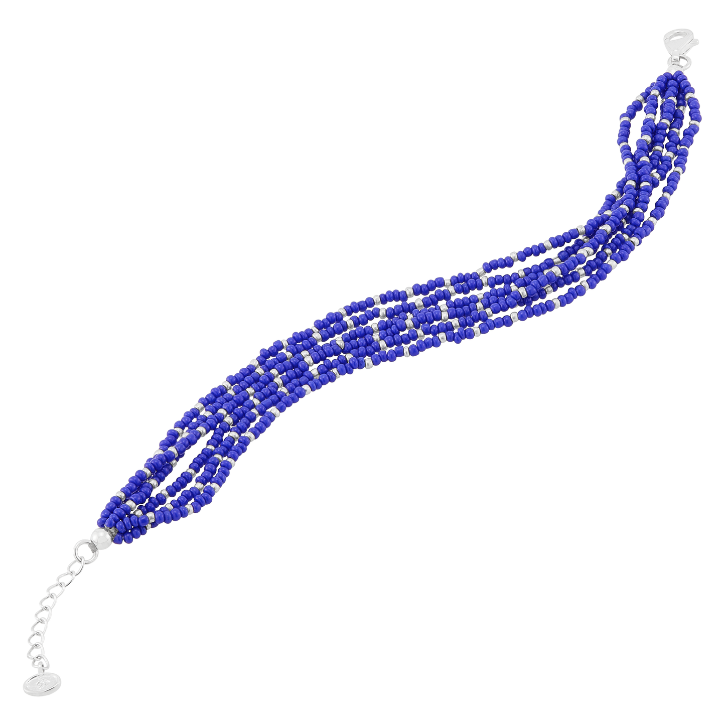 Bracelet Silpada « Endless Harmony » en argent sterling et perles bleues
