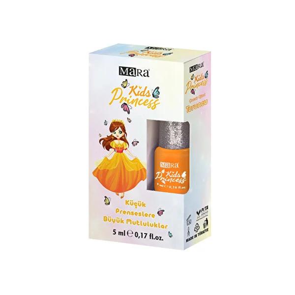 Mara Kids Water-Based Nail Polish for Children - Non-Toxic, Easy Remove, Acetone-Free Orange Color