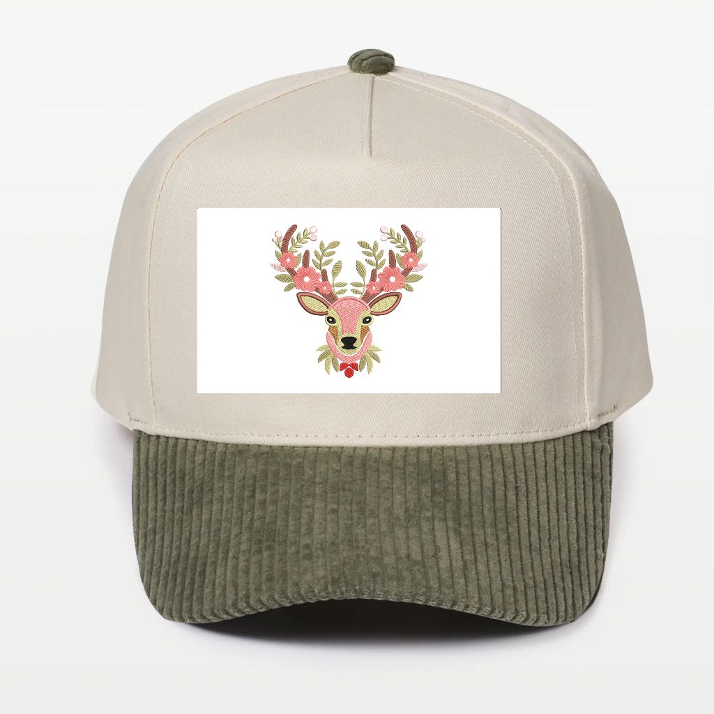 A Corduroy Brim 5 Panel Baseball Cap