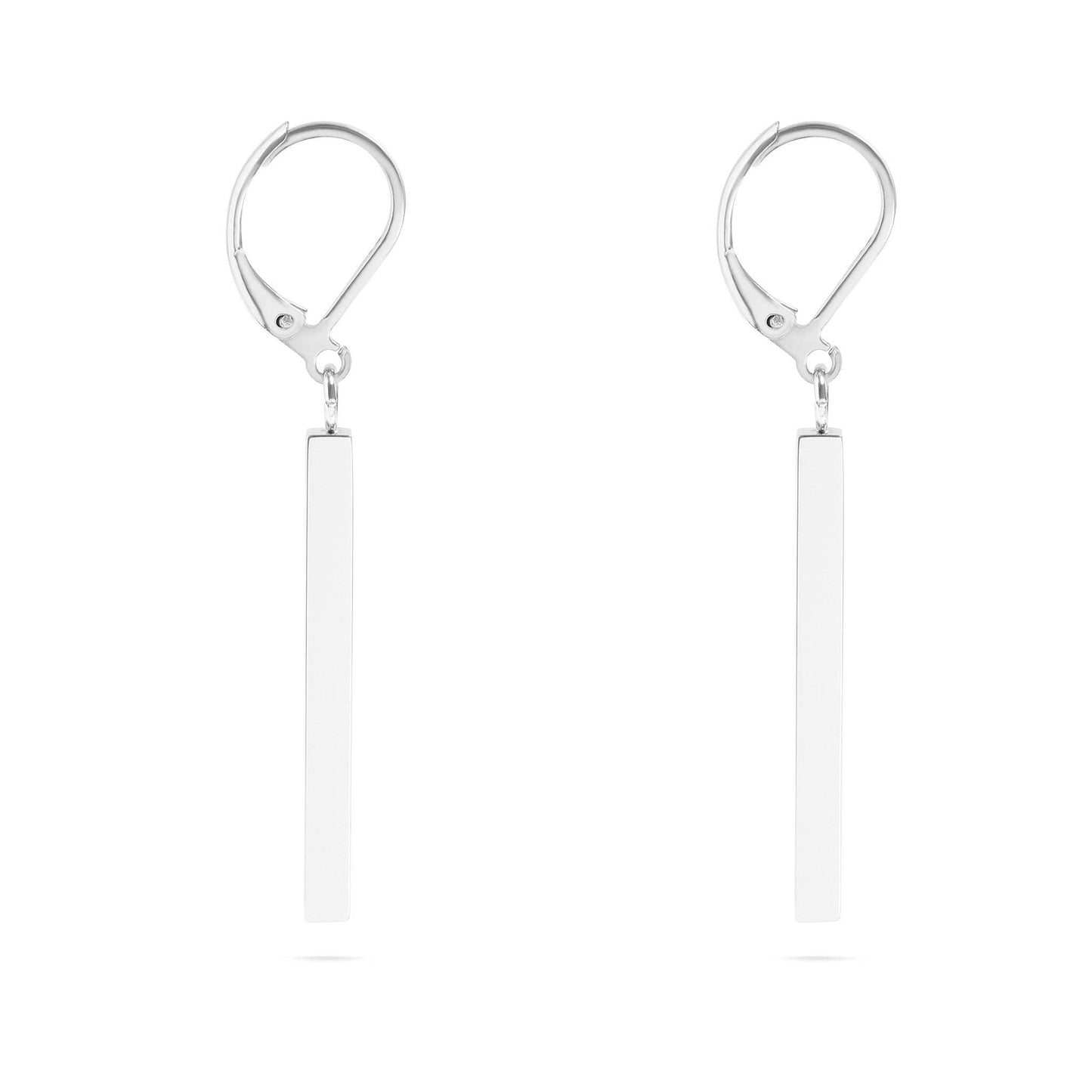 18K Gold Stainless Steel Dangle Vertical Drop Bar Earrings