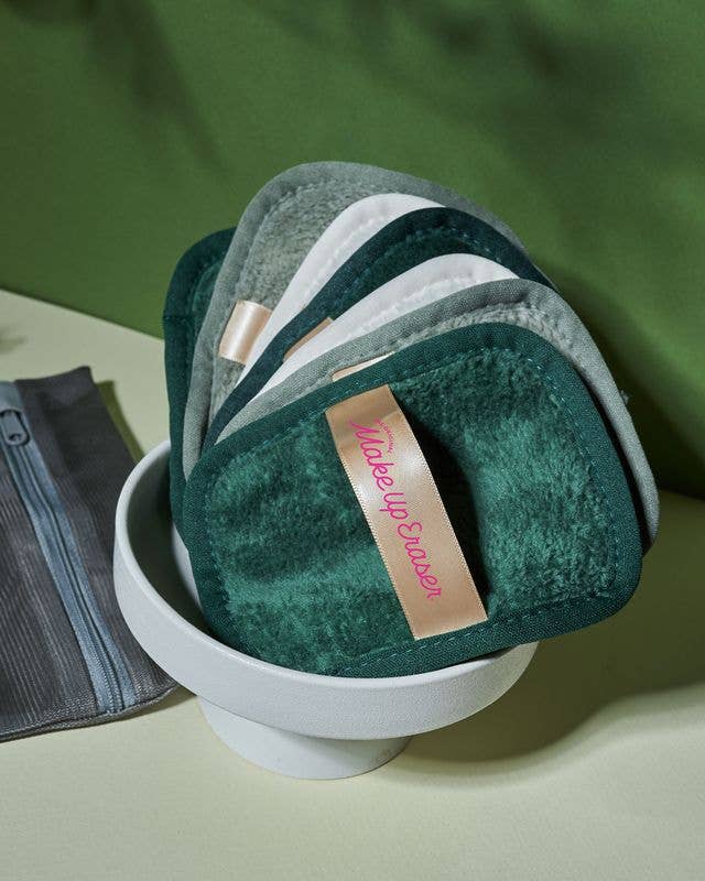 Ensemble démaquillant 7 jours Earthy Greens | Zéro déchet