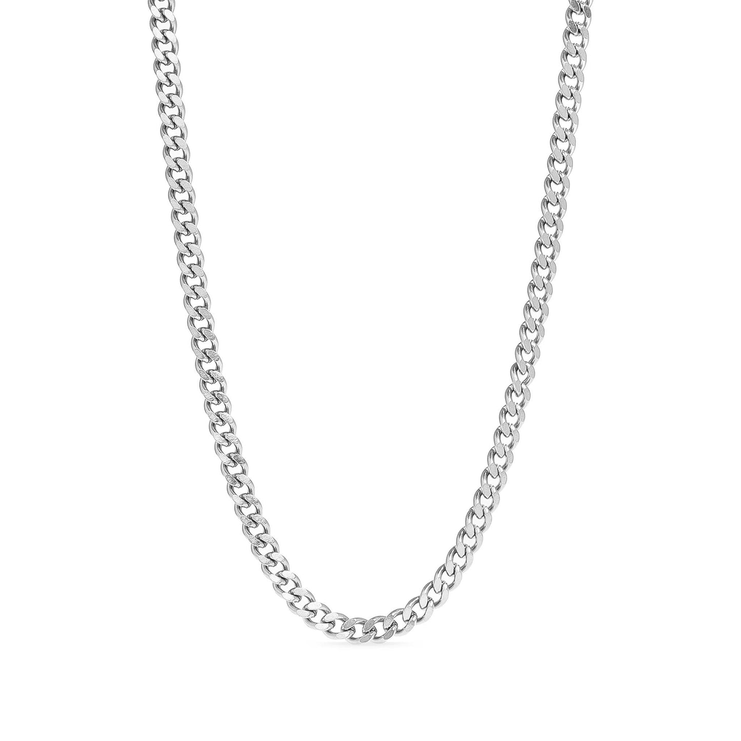 Collier chaîne maille gourmette en acier inoxydable