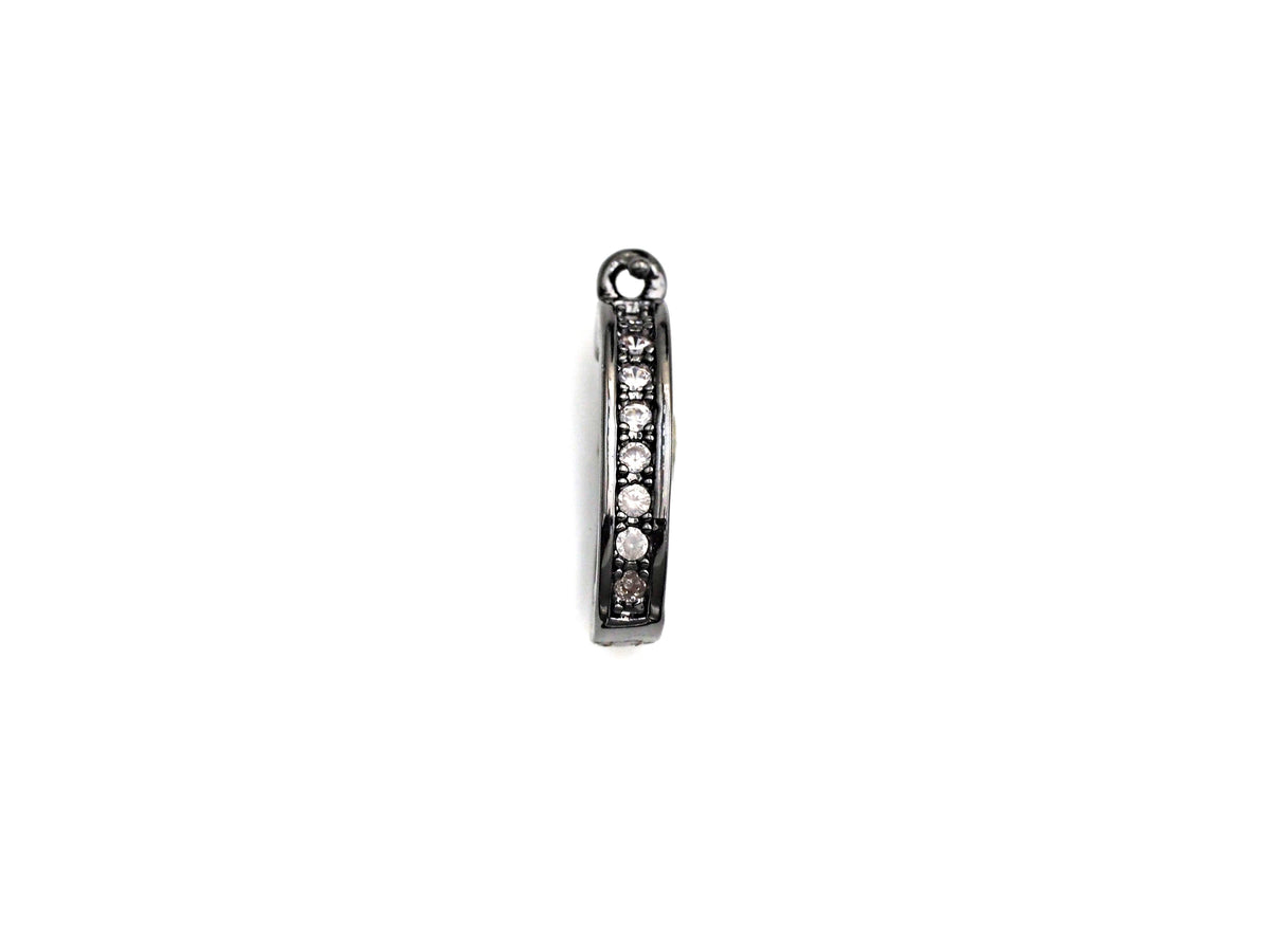Clear CZ Micro Pave Click on Clasp, Charm add on Clasp, sku#Z782
