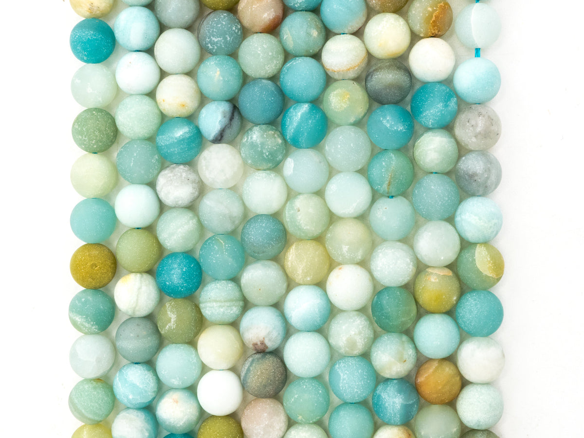 Quality Natural Amazonite beads, 3mm/6mm/8mm/10mm/12mm/14mm, Matte Round Amazonite Gemstone Beads, 15.5inch strand, SKU#U229