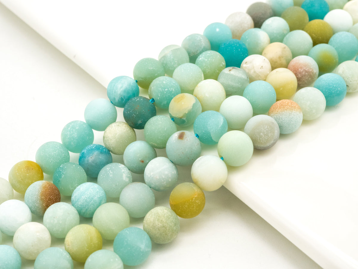 Quality Natural Amazonite beads, 3mm/6mm/8mm/10mm/12mm/14mm, Matte Round Amazonite Gemstone Beads, 15.5inch strand, SKU#U229