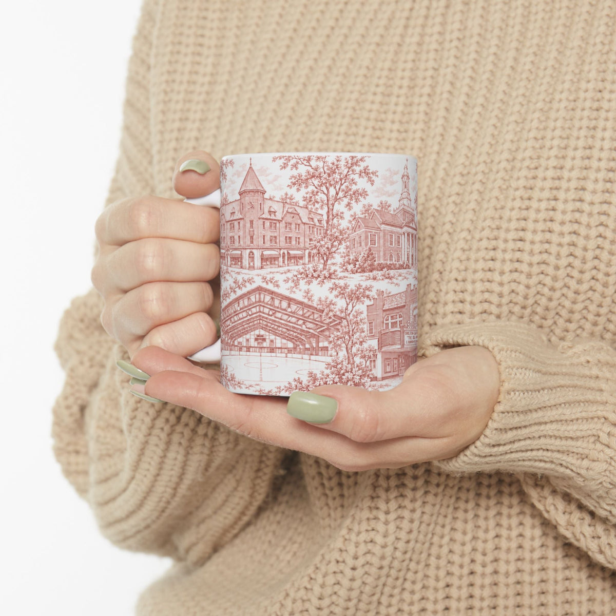 Great Neck Red de Jouy 11oz Ceramic Mug
