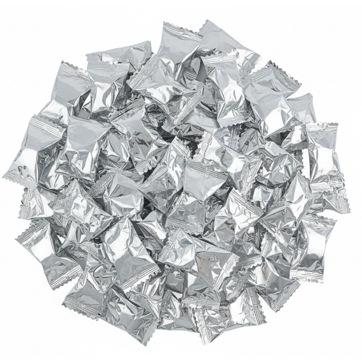 110ct Silver Wrapped Buttermints – Individually Wrapped Butter Mints for Weddings, Candy Buffets & Thank You Treats