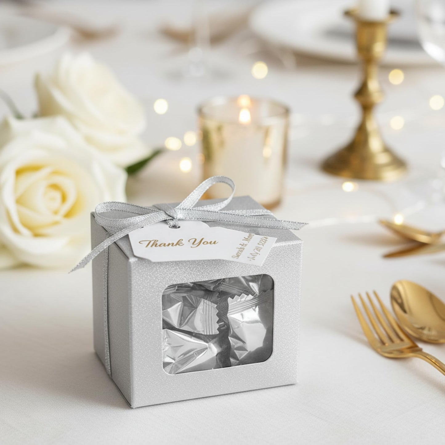 110ct Silver Wrapped Buttermints – Individually Wrapped Butter Mints for Weddings, Candy Buffets & Thank You Treats