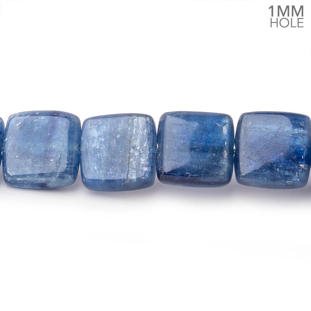 11.5mm Ceylon Blue Kyanite Plain Pillow Beads 15.5 inch 34 pieces 1mm Hole