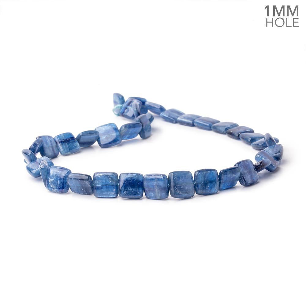 11.5mm Ceylon Blue Kyanite Plain Pillow Beads 15.5 inch 34 pieces 1mm Hole