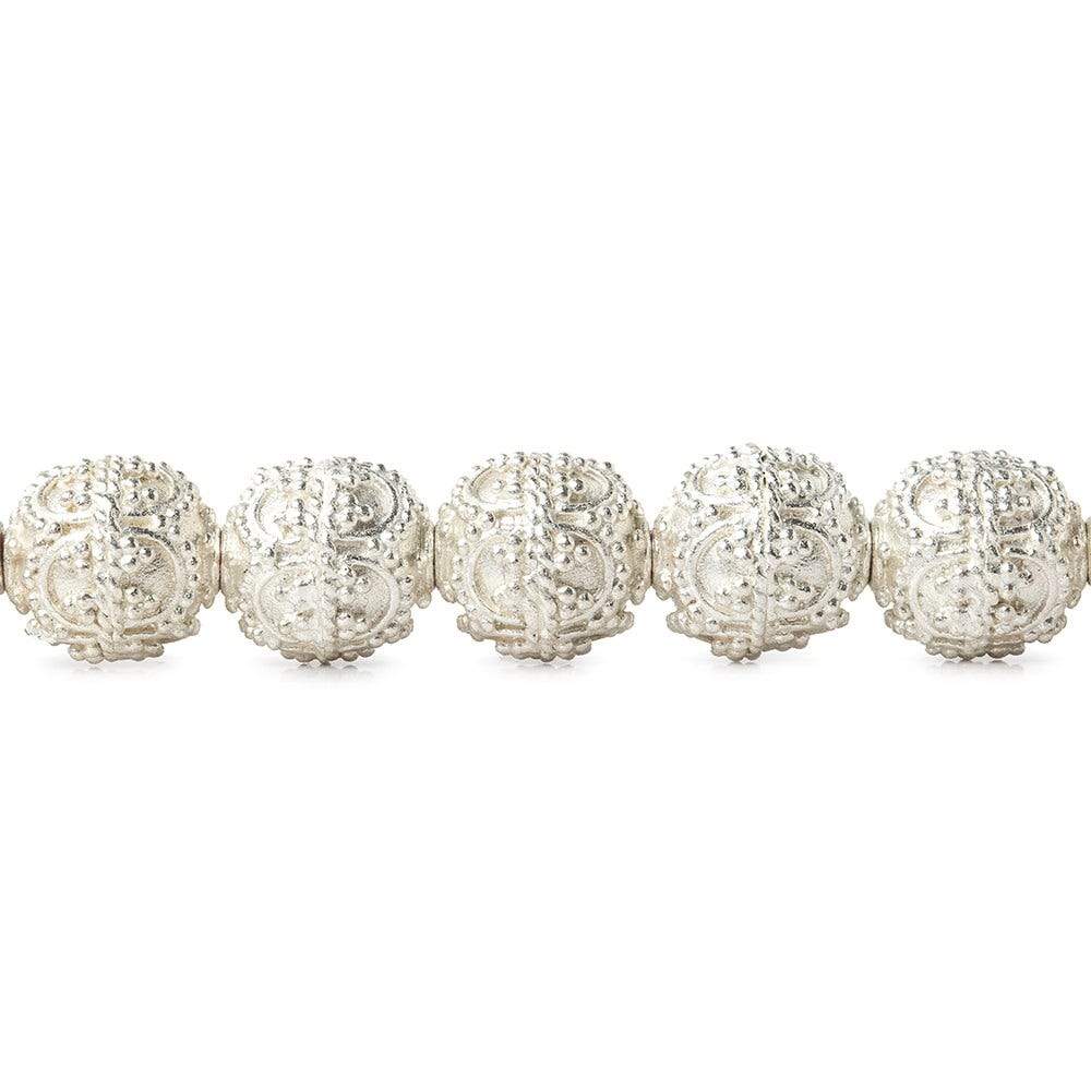 11x10mm Sterling Silver Plated Copper Bead Roval Edwardian 8 inch 20 pcs