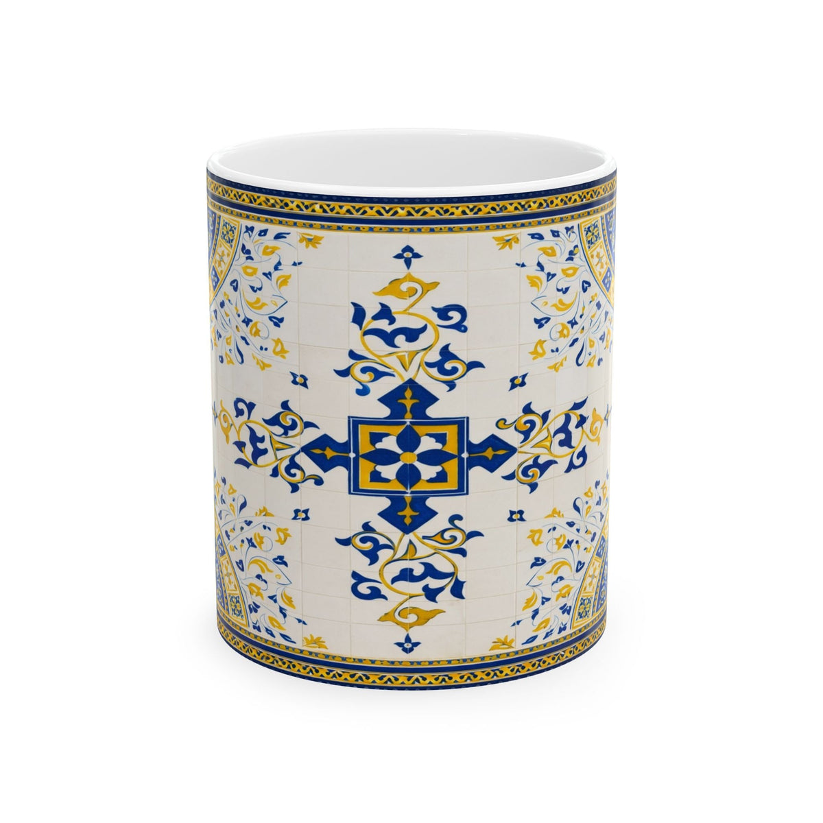 Bethesda Fountain Ceramic Tile Mug | Central Park Bethesda Terrace Arcade Coffee Cup 11oz
