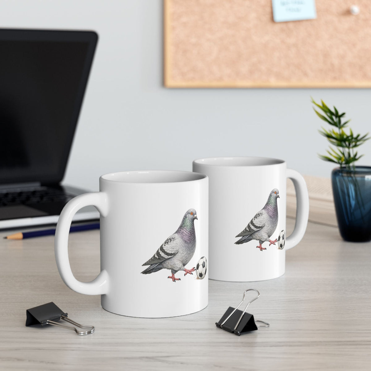 Customizable Corona NYC Pigeon Mug | Soccer Player Bird Lovers Ceramic Coffee Cup