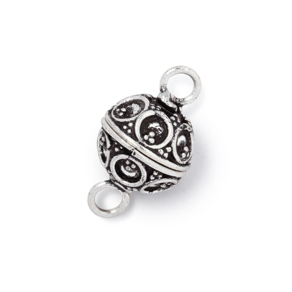 12mm Circle & Miligrain Magnetic Clasp 1 piece
