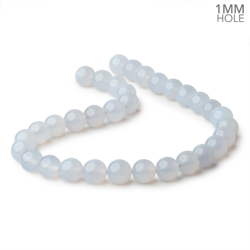 12mm Turkish Blue Chalcedony Plain Round Beads 15.5 inch 32 pieces
