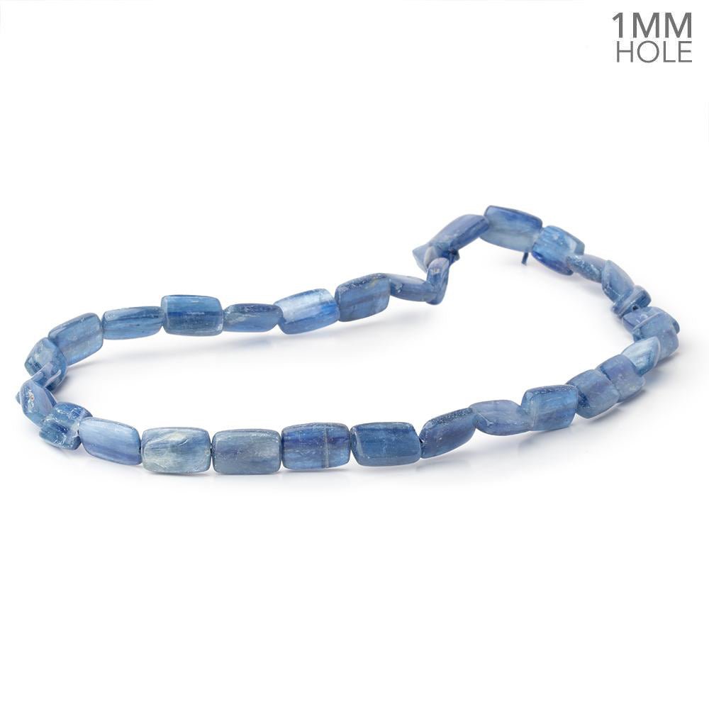 12x8mm Ceylon Blue Kyanite Plain Rectangle 16 inch 33 Beads 1mm Hole
