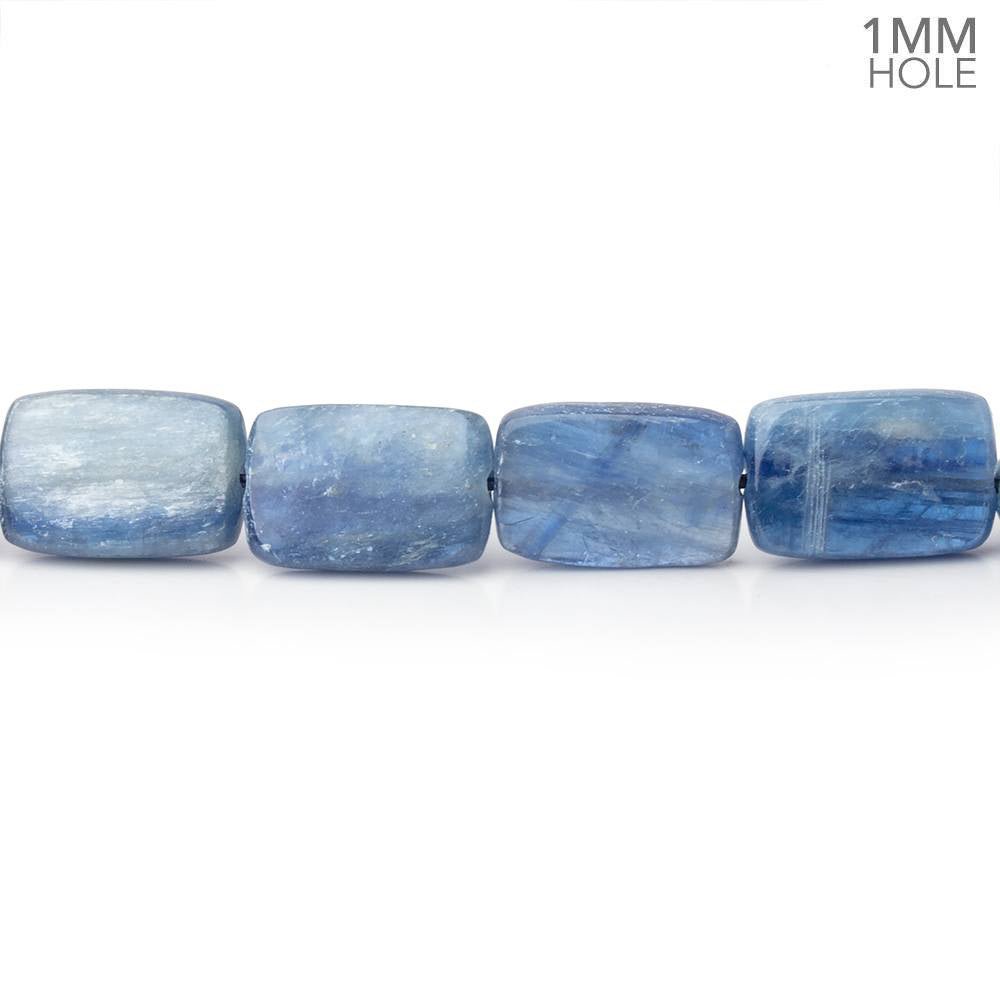 12x8mm Ceylon Blue Kyanite Plain Rectangle 16 inch 33 Beads 1mm Hole