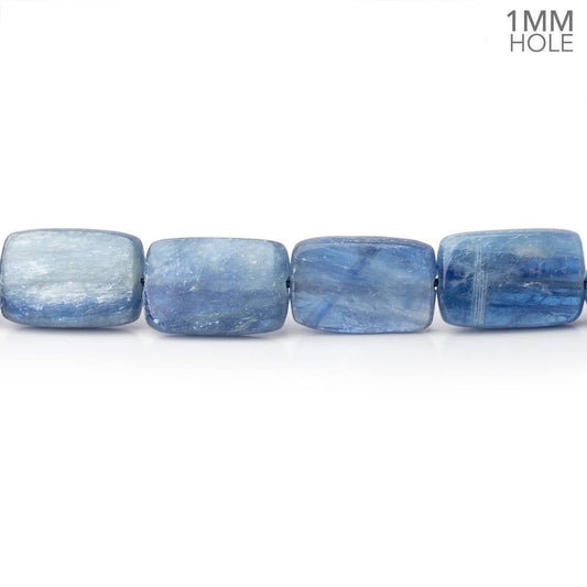 12x8mm Ceylon Blue Kyanite Plain Rectangle 16 inch 33 Beads 1mm Hole