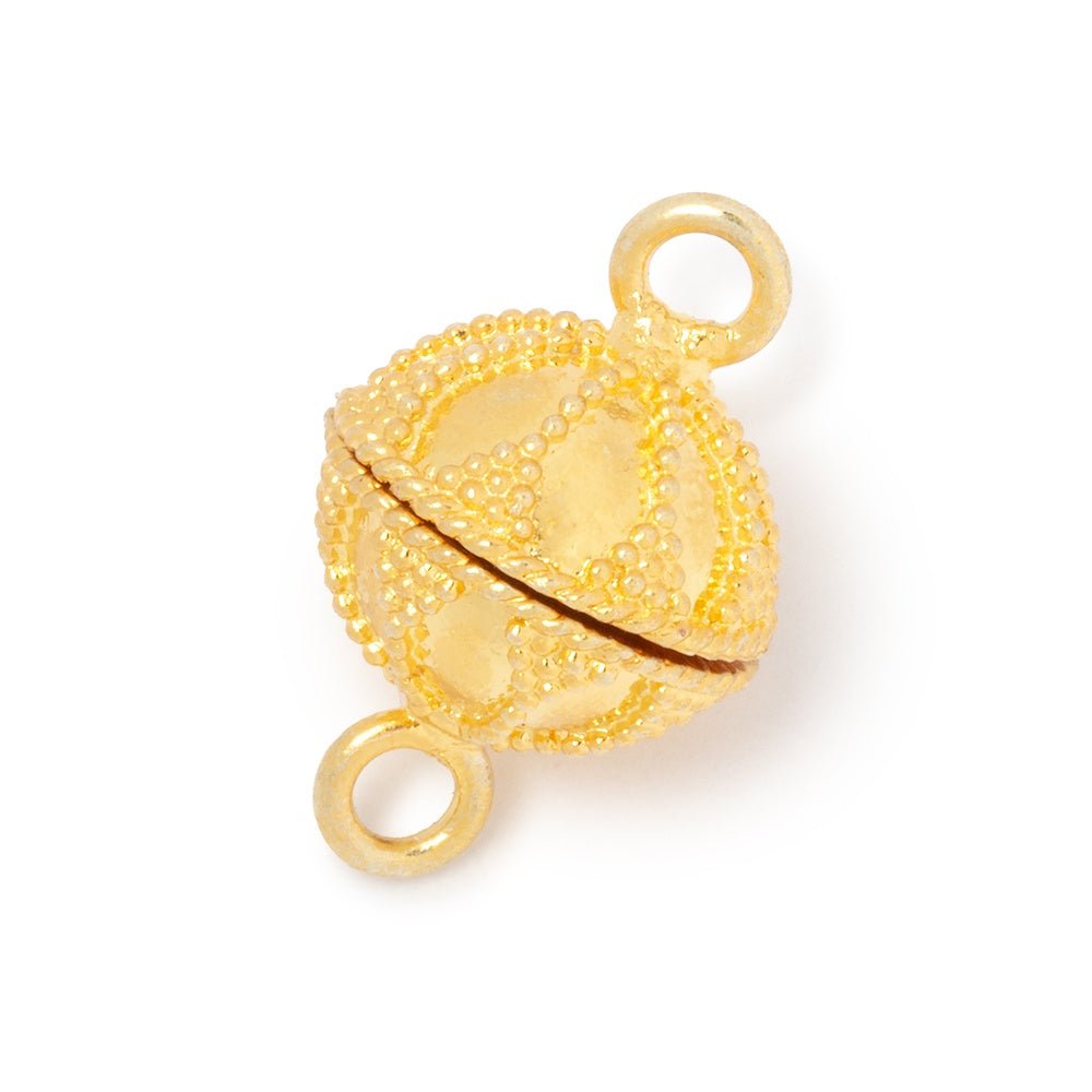 14.5mm Miligrain Petal Design Magnetic Clasp 1 piece