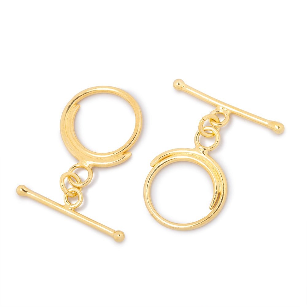 15.5mm Vermeil Toggle Swirl Design 1 piece